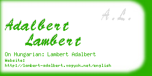 adalbert lambert business card